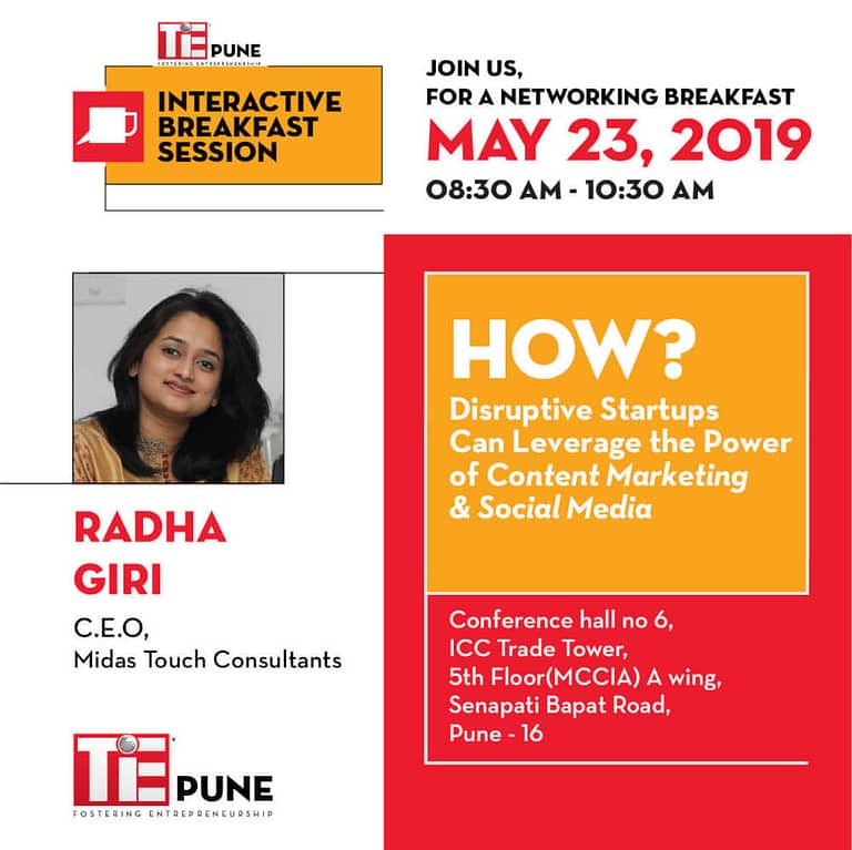 Radha Giri at TiE Pune Interactive Breakfast Session