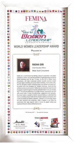 WOMEN LEADERSHIP ACHIEVEMENT AWARD